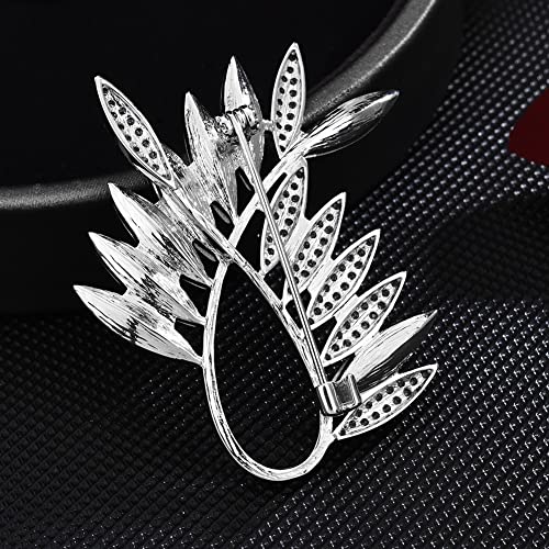 Image of Austrian Crystal Brooch Sparkling Rhinestone Brooch 18k Gold-Plated Birthstone Lapel Pin Jewelry Birthday Gifts for Women