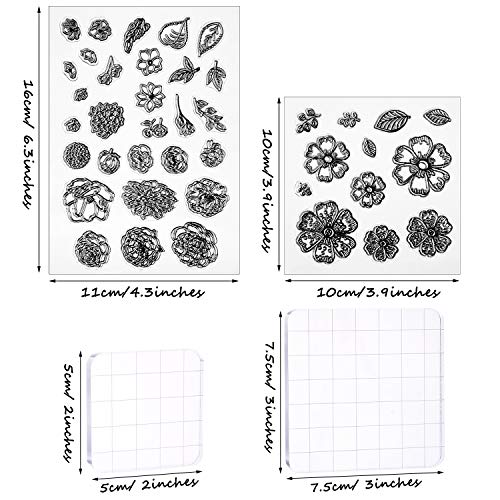 Flower Series Clear Stamp Crafts Set for Card Making and Scrapbooking