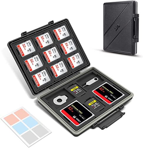 JJC 45 Slots Memory Card Case Waterproof for SD Micro SD/TF, CFexpress Type A, CFexpress Type B, XQD