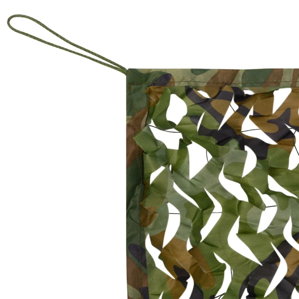 vidaXL Red de Camuflaje con Bolsa de Almacenamiento Acampar al Aire Libre Vehículos Observación de Aves Caza Pistolas Juego de Paintball Verde 5x7 m