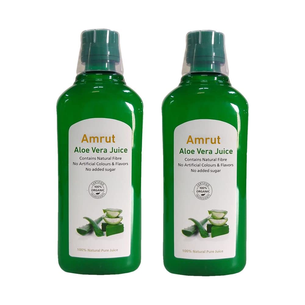 Amrut Aloe Vera Juice (with pulp)(1Litre - Pack Of 2)|With the goodness of pure Aloe Vera for glowing and Healthy Skin & Hair |100% Ayurvedic|Natural|Sugar Free (1Litre - Pack Of 2) (B0B7WNNXQY) Amazon Price History, Amazon Price Tracker