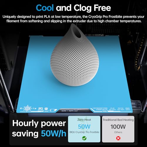 Image of BIQU Cryogrip Pro Frostbite Cold Build Plate Compatible with Bambu-Lab H2C 3D Printer 355x346MM Double-Sided Upgrade Room Temperature Print Removable Surface Platform
