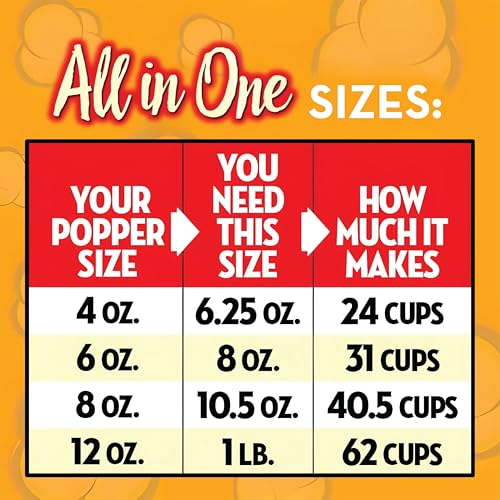 image for JOLLY TIME All in One Popcorn Kit, Portion Packets with Kernels, Oil a