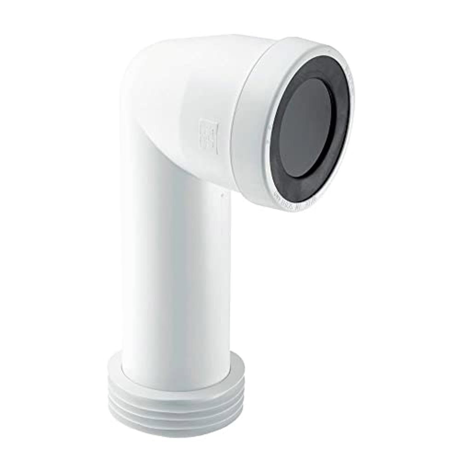 B&Q -  Mcalpine 90 Bend Adjustable Length Extended Inlet Rigid Wc Connector 110mm