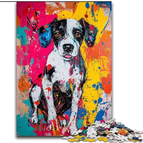 Pointer-Hunde-Puzzles für Teenager, 1000 Puzzles, Lernspielzeug, Familienspiele mit passendem Poster und Quizblatt (38x26cm)