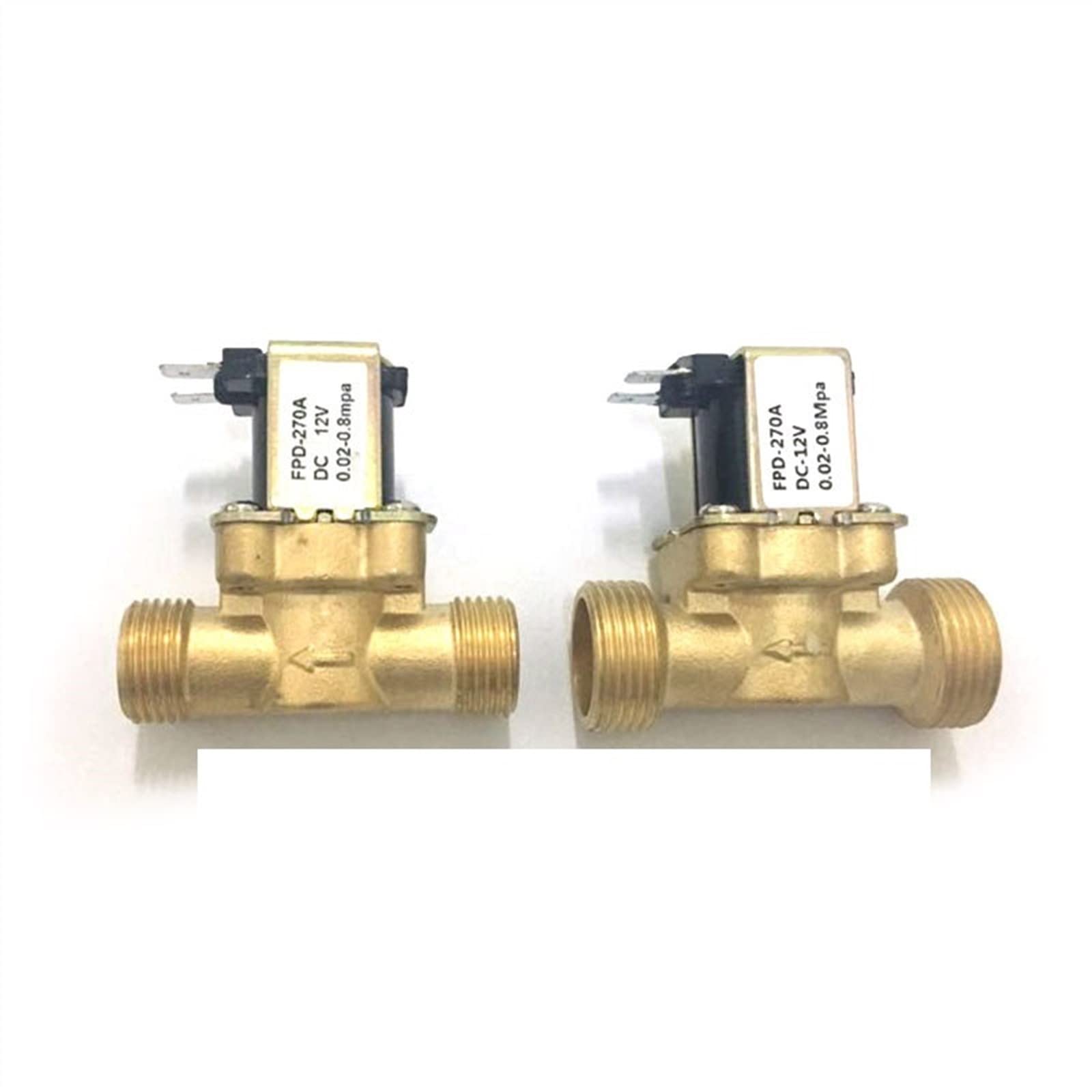 HDPHCRIUN Valve 1pcs Flow Switch G1/2'' Brass Solenoid N/C 12v 24v 220v G3/4'' for Water Heater(220v,0.5 Inch)