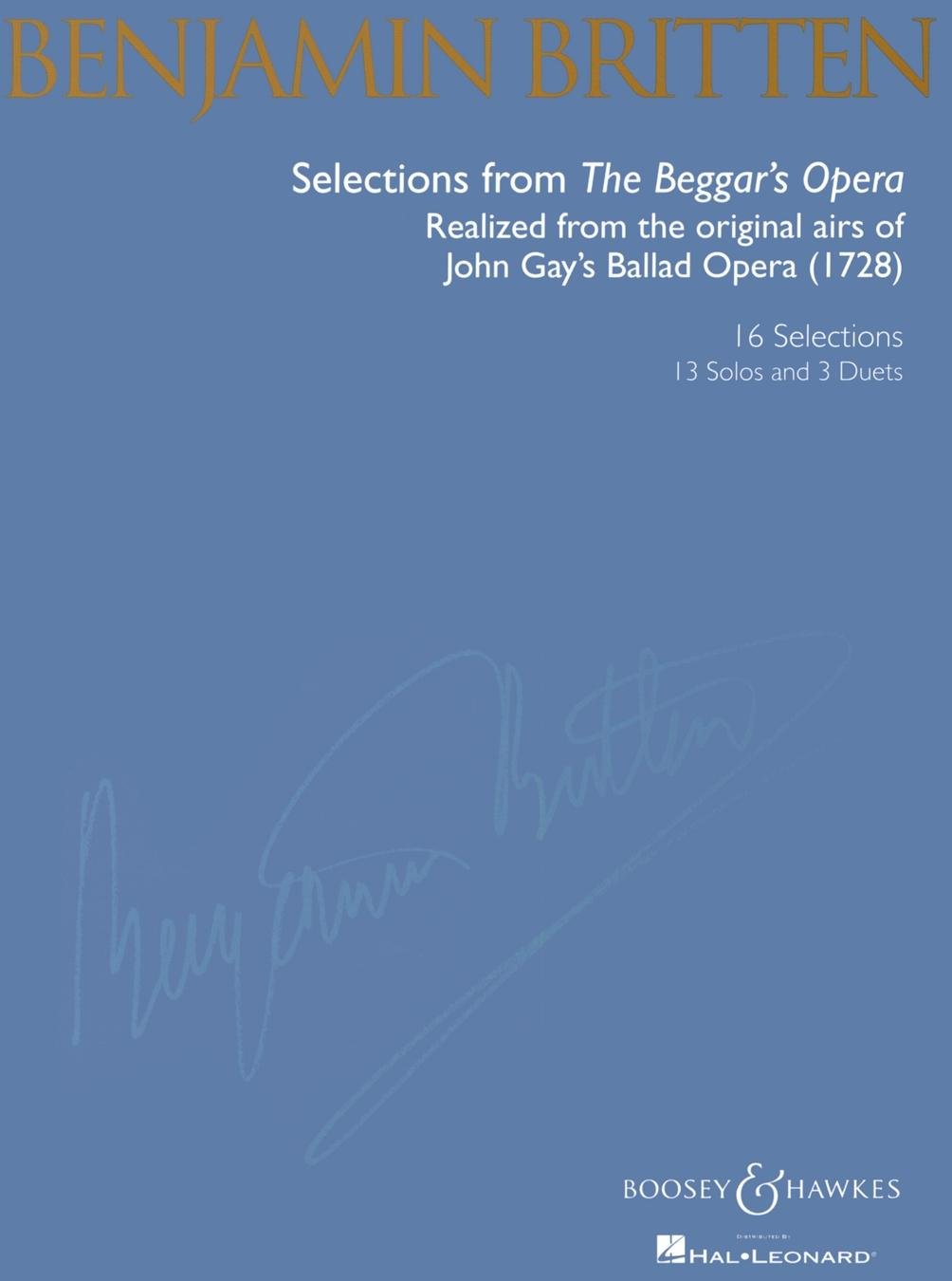 Britten: Selections from The Beggar's Opera: Realized from the original airs of John Gay's Ballad Opera (1728) 16 Songs for Various Voice Types