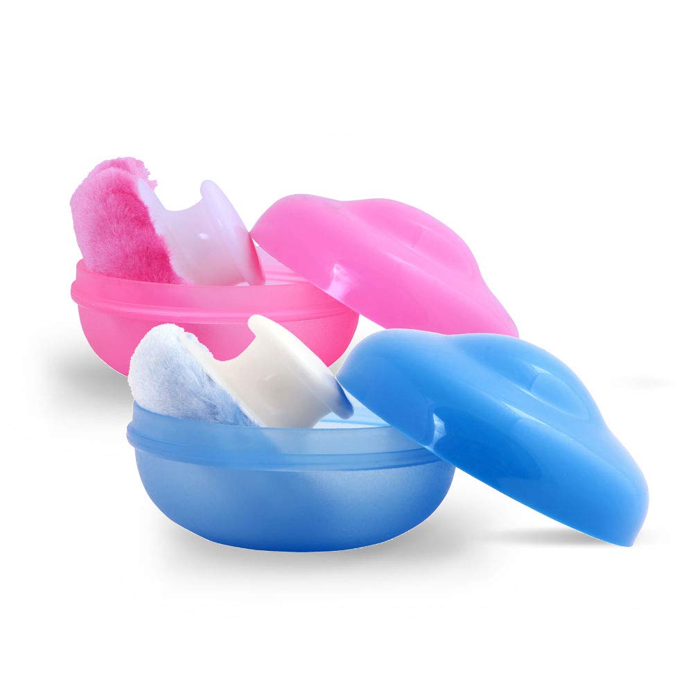 Morisons* babydreams THE CHOICE OF SMART MUMSBaby Dreams Classic Powder Puff - Blue & Purple (Pack 2)