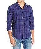 Calvin Klein Men's Liquid Cotton End On End Tonal Plaid Woven Shirt