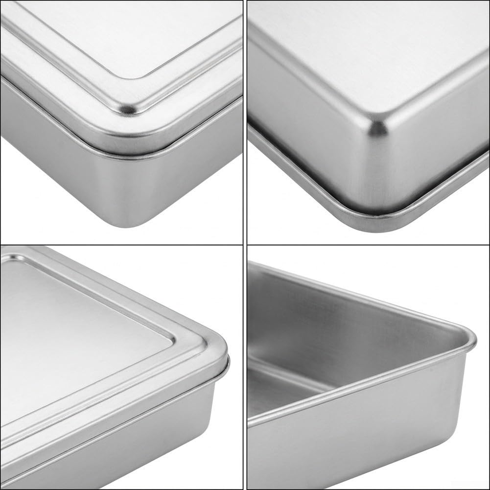 Set di 3 stampi per torte con coperchio