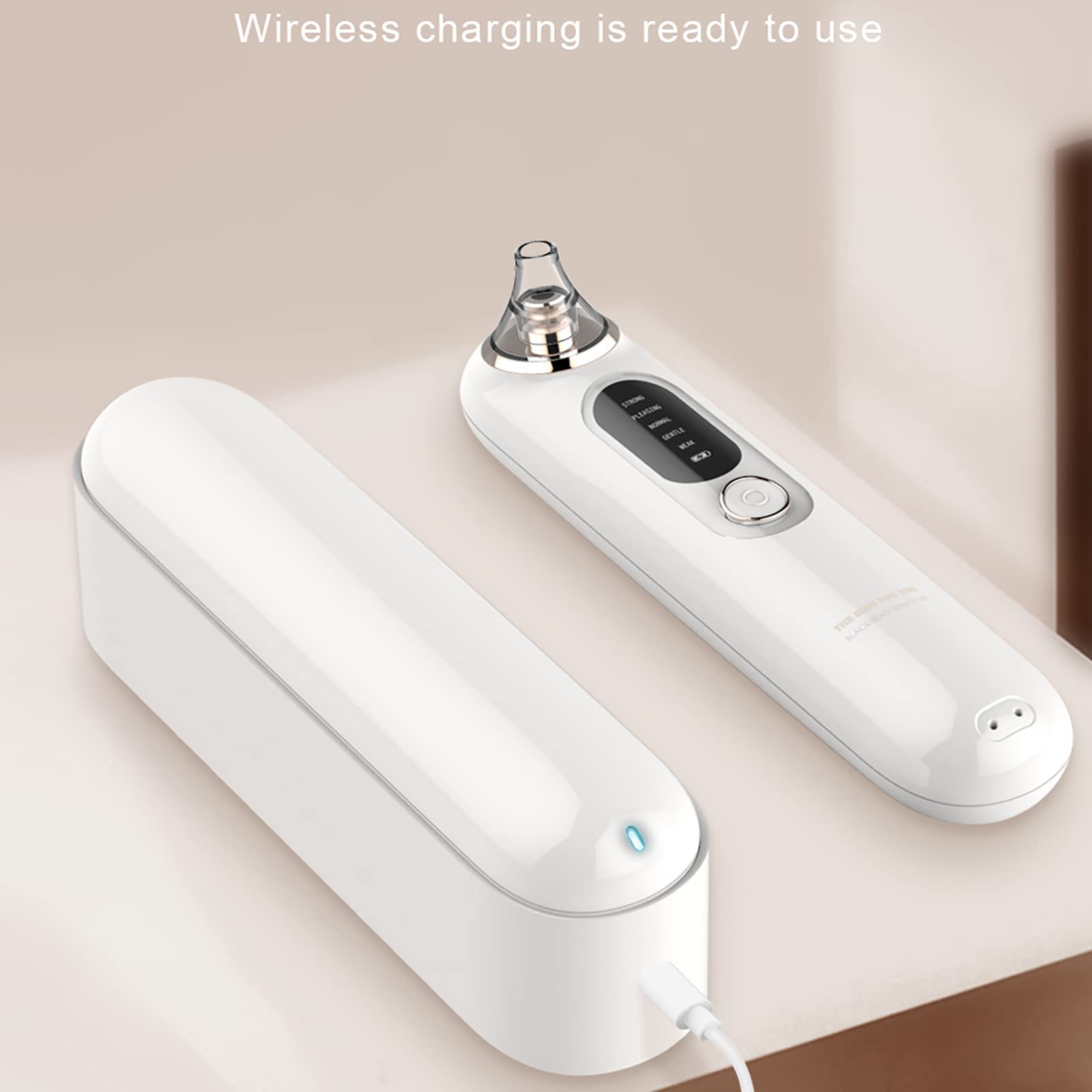 Herramienta extractora de puntos blancos para acné y comedones, limpiador de poros facial, limpiador eléctrico de poros, herramienta de succión de puntos negros, aspiradora de poros para eliminar