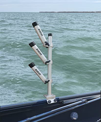 Brocraft Aluminum Rod Holder Tree for 45 Degree Gunnel Track System