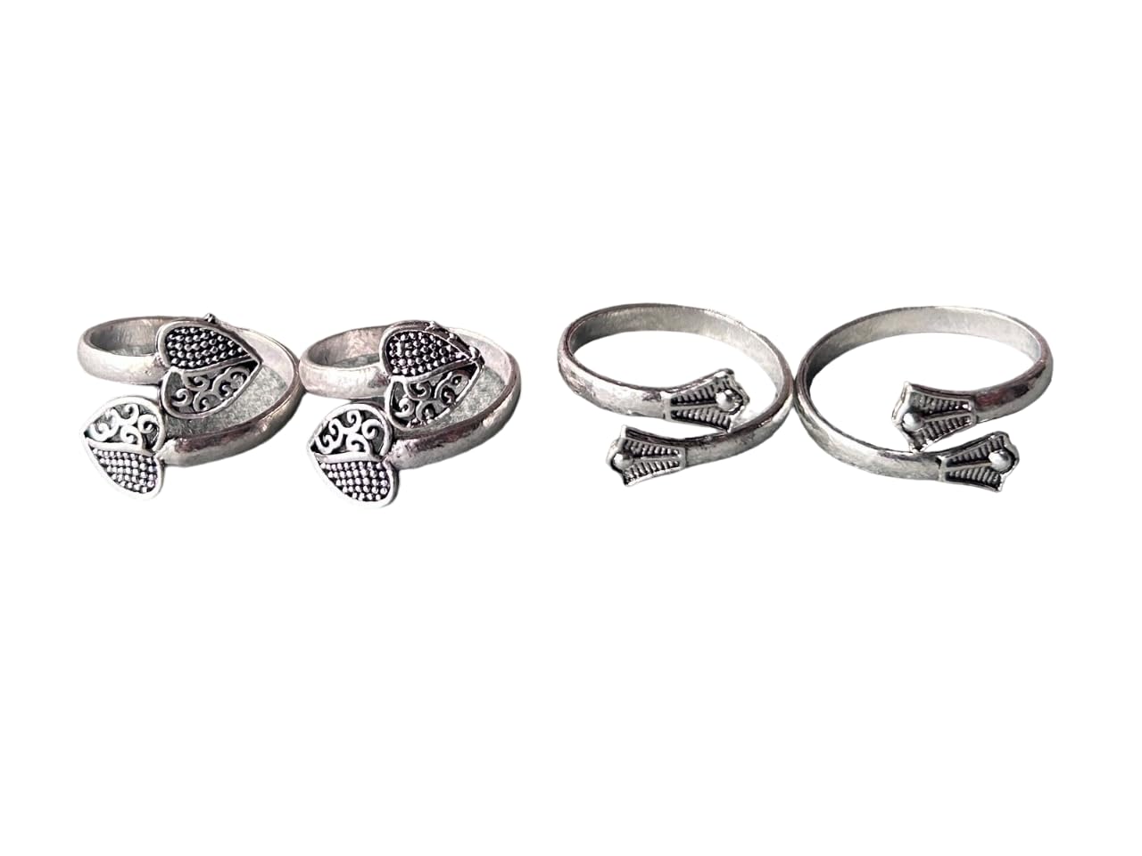 Women & Girls Metal Fancy Glossy finish Toe Ring Adjustable Bichiya/Leg Finger Ring_Combo_2 (A_C_P_110731_Silver)-image-37