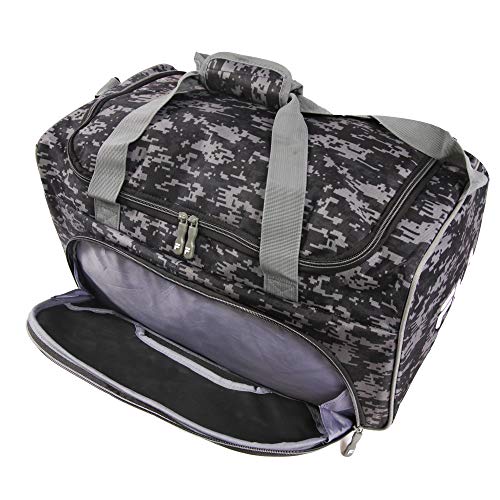 Fila Source Sm Travel Gym Sport Duffel Bag, Black Digi Camo, One Size