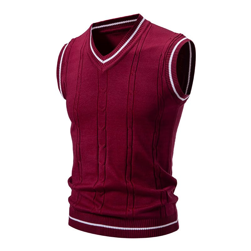 Men's 2024 New Fall Winter Fashion Trendy Knit Sweater Vest Stylish Comfortable Wool Blend Vest