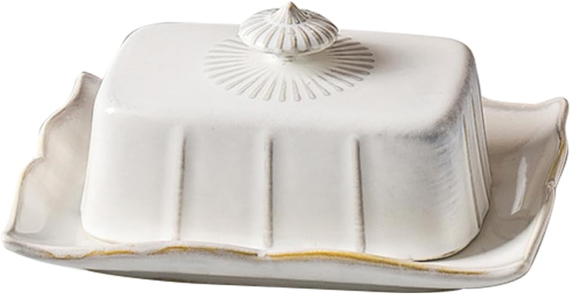 Alipis Ceramic Butter Tray with Lid Elegant Food Container for Butter Desserts and Snacks Stylish Kitchen Essential for Home and Use Freshness Preserving Design