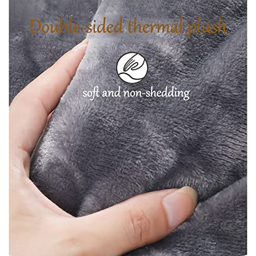 sunongvt Mens Fleece Robe Plush Long Zip Front Bathrobe with Pockets Warm Soft Zippered Bathrobes for Men4