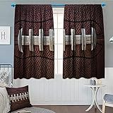 Brccee ACSports Decor Collection Thermal Insulating Blackout Curtain American Football Themed Fun...