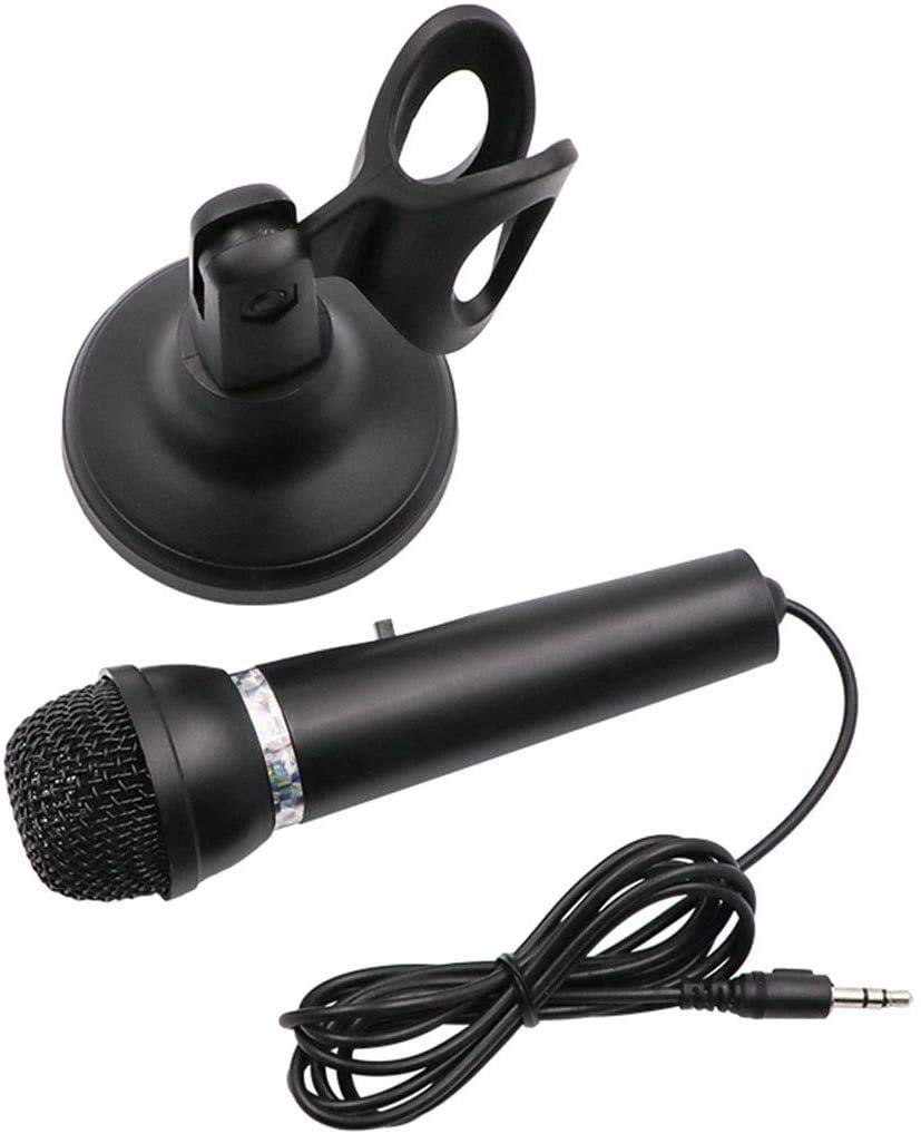 Mikrofon do mikrofonu komputerowego, dookólny mikrofon 3.5 MM Plug and Play z podstawką biurkową do gier, studia, na PC, laptopa