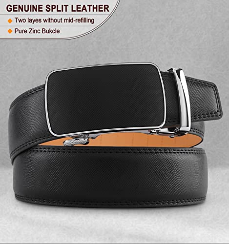 Image of Men's Belt,Bulliant Leather Adjustable Belt for Men Dress Casual 1 3 /8,Trim to Fit