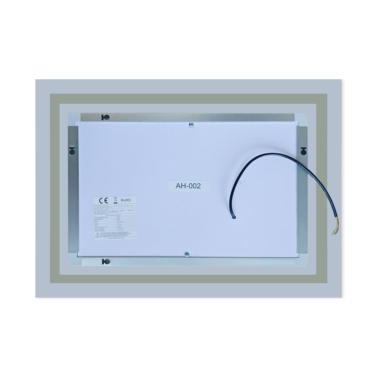 AICA Miroir Salle de Bain 80 x 60cm Anti-buée +dimmable + mémoire, Miroir Lumineux LED