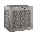 WTFGO Outdoor Storage Box, 31 Gallon Resin Deck Boxes Outdoor Waterproof For Patio Furniture, Garden Tools, Pool Supplies, Lockable And UV Resistant (Rattan Gray)