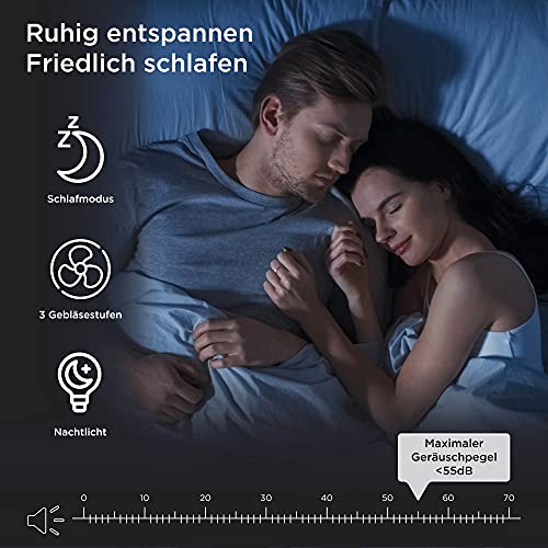 Medify MA-14 Luftreiniger mit H13 True HEPA Filter | 18 m² Abdeckung | Filtert Allergene, Rauch, Staub, Gerüche, Pollen, Tierhaare | Leise | Entfernt 99,9% Partikel bis zu 0,1 Mikron | Schwarz, 1 Stk – Bild 6