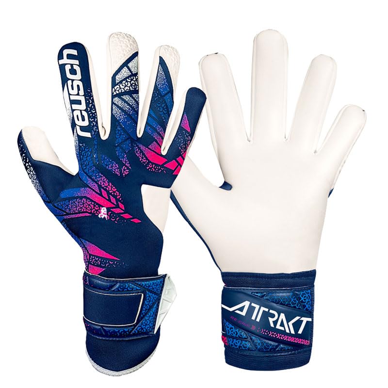 Reuch Attract Rig Lip Soccer Keeper Gloves Keite 25SP [5560545-4310] [4310] Blue/Pink 10 5560545