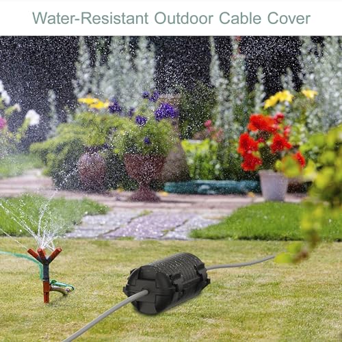 Extension-Cord-Cover-Outdoor-4-Pack-IP54-Water-Resistant-Power-Cord-Protector-Electrical-Connection-Box-Outside-Cable-Safety-Cover-for-Electronics-Plug-Outlet-Tool-Holiday-Light-Black