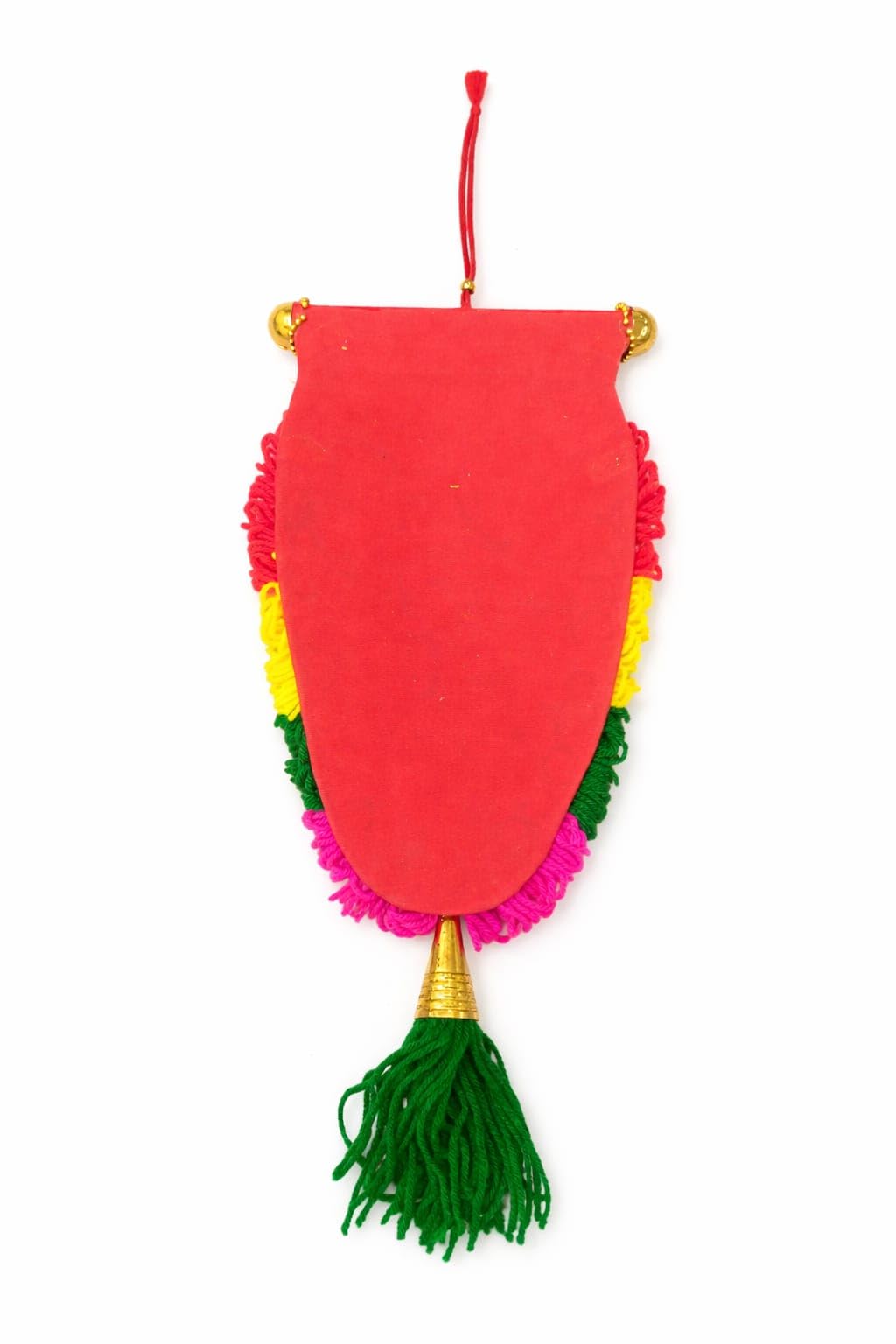 EXCEL IMPEX Nettipattam Wall Hanging, Kerala Handicraft, Multicolor, Gold Finish, 33cm (13 inch), Festive Home Décor 1