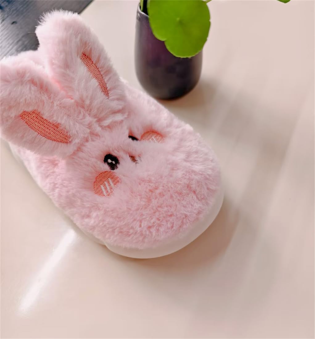 Women's Cute Rabbit Warm Plush Comfortable Indoor Anti slip Home Thick Sole Winter Soft Cotton Slippers