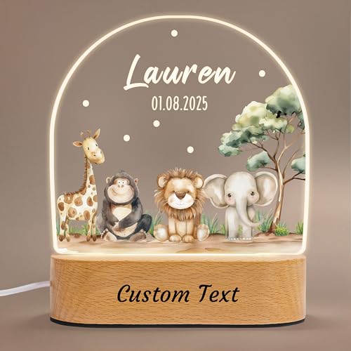 Lámpara de noche personalizada para bebés con luz LED acrílica