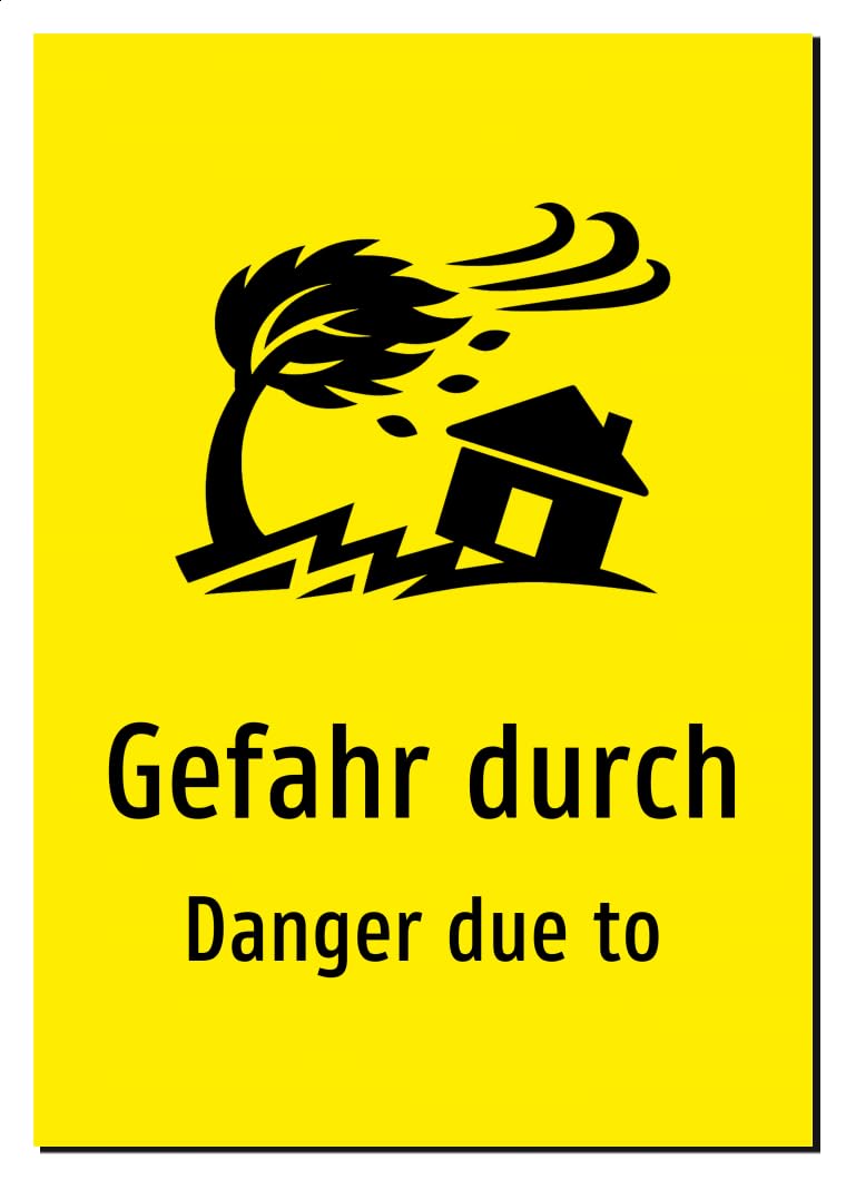 51263-DEEN-S-06 | Gefahr durch Schild/Aufkleber | Deutsch Englisch