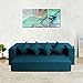 FRESH UP 4 Seater Sofa Cum Bed Polycotton Fabric 78x44x10 Inches Washable Cover with 4 Cushions