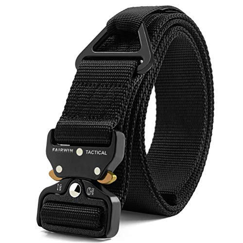 10. FAIRWIN Tactical Belt with V-ring Quick Release Buckle