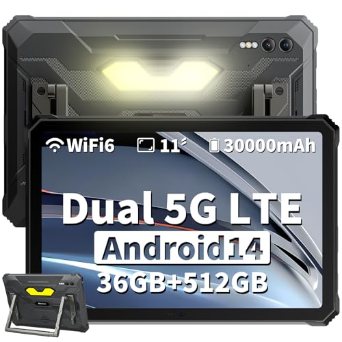 Blackview Active10 Pro Outdoor Tablet 30000mAh Akku 36GB RAM + 512GB ROM 11 Zoll FHD+ Rugged Tablet 108MP+50MP Kamera Dimensity 7300/5G LTE/WiFi 6/GPS/Nachtsicht