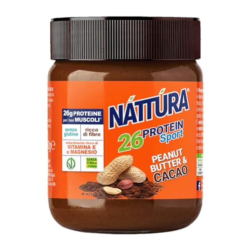 NATTURA PROTEIN SPORT Burro di Arachidi e Cacao, Burro d'Arachidi Proteico, Crema Proteica Senza...