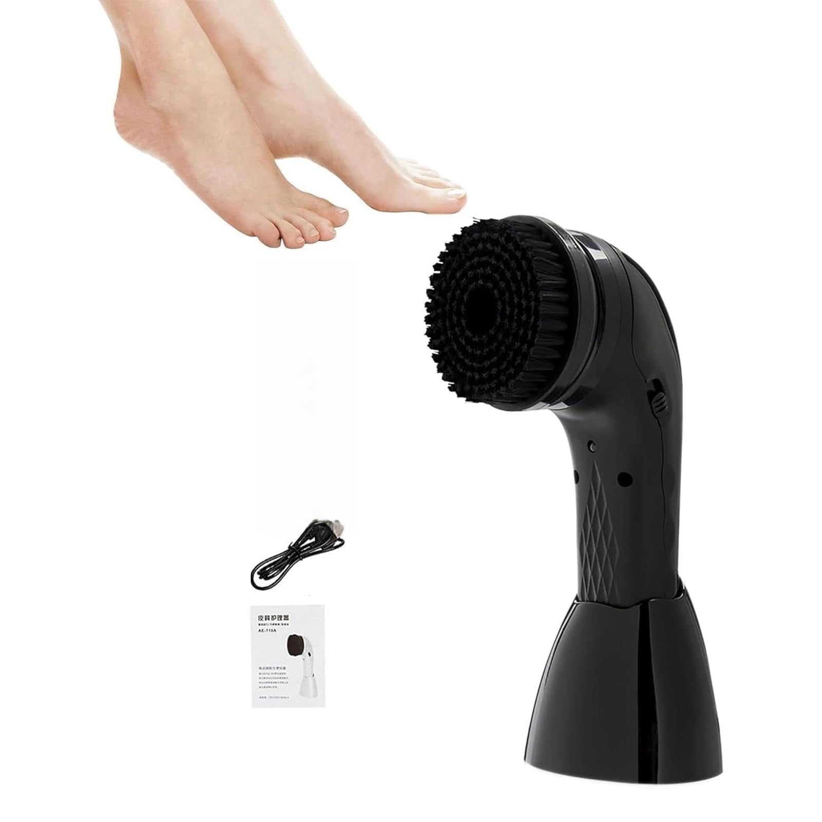 TsoLay Spazzola Elettrica per La Pulizia delle Scarpe, Kit Lucidascarpe Elettrico con 6 Testine Intercambiabili, Ricaricabile Tramite USB, Girevole E Tecnologia Hyper Cleanse, per Stivali, Scarpe