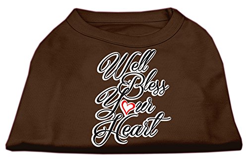 Mirage Pet Products 51-172 LGBR Well Bless Your Heart Screen Print Brown Dog Shirt, Large