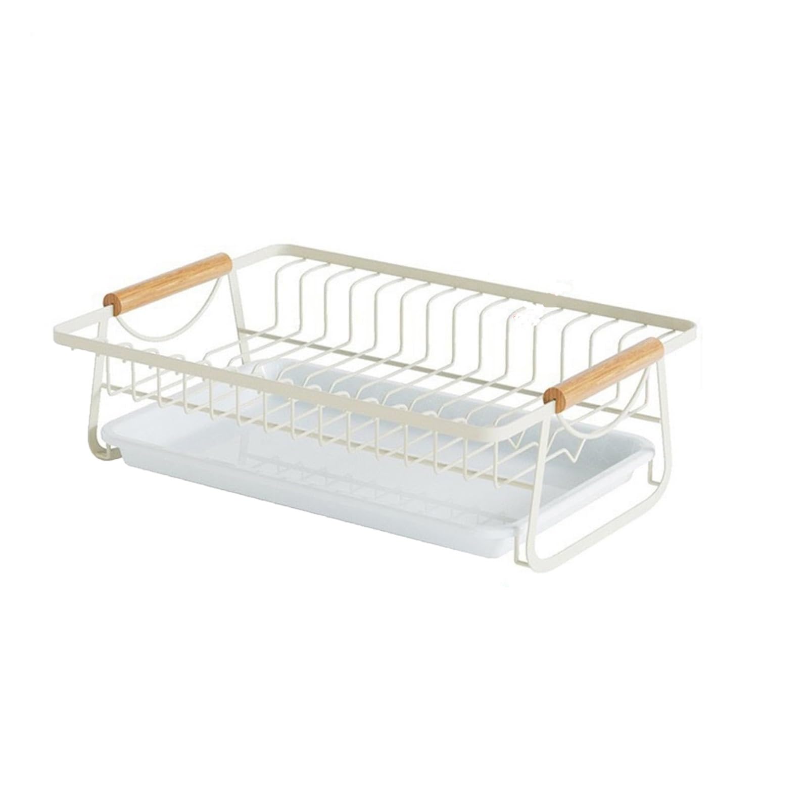 FSLXZPKJ Rust-Resistant Dish Drying Rack for Kitchen Countertop - Large Capacity Organizer for Home, Apartment, and Outdoor Use Light Luxury Appeal