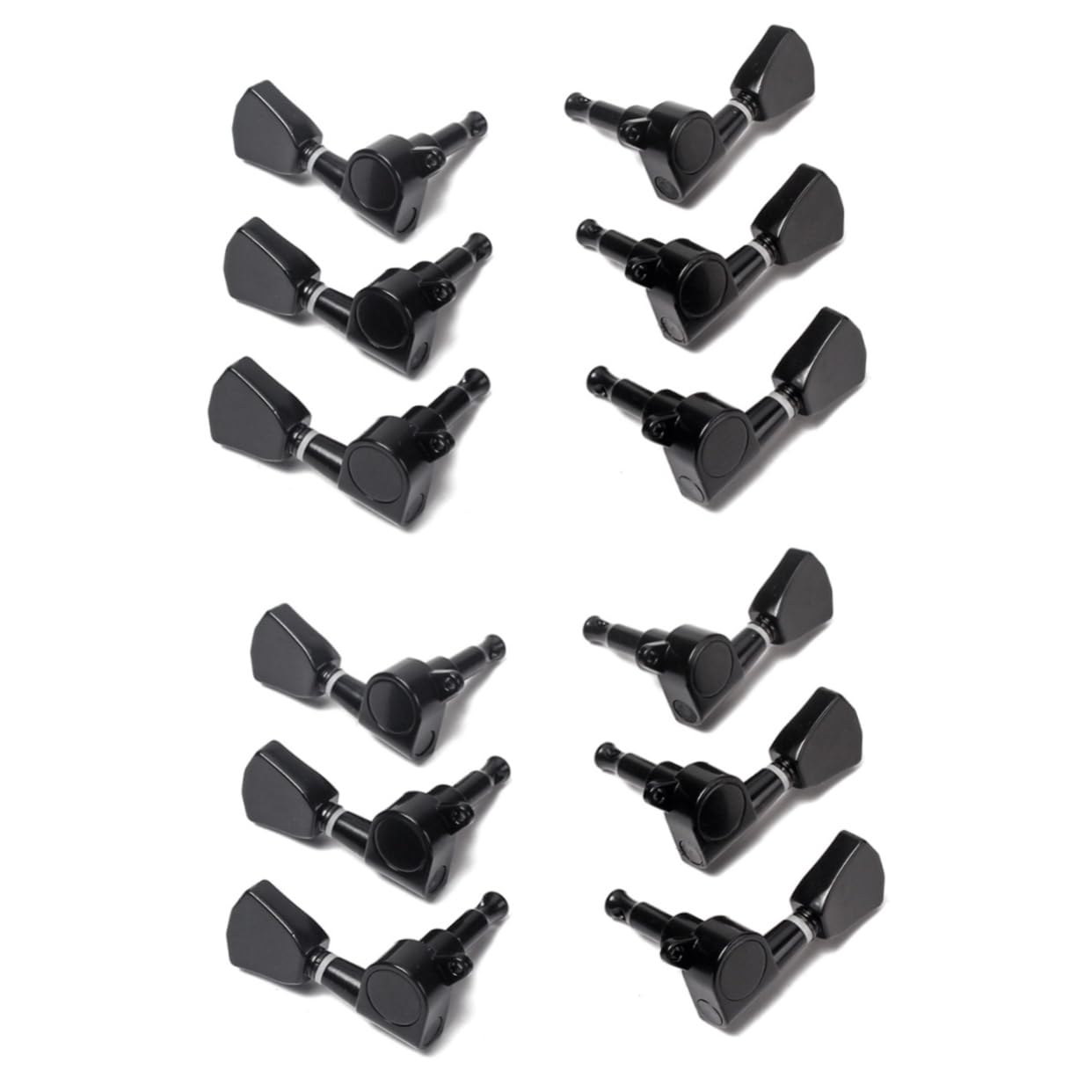 ibasenice 2pièces Lr Mécaniques Pour Guitare Électrique Et Acoustique a Noir De Chevilles Tuning Pegs Pour Instruments à Cordes