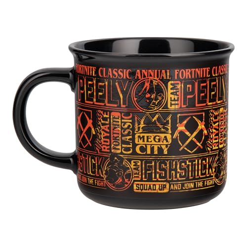 Paladone Fortnite Peely and Fishstick - Taza de café de cerámica con licencia oficial para bebidas calientes, regalo para niños, niñas, hombres y mujeres