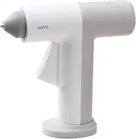 HOTO Pistola de cola quente sem fio, estilo minimalista, aquecimento rápido dos anos 30, desligamento inteligente, tamanho compacto, controle inteligente de temperatura, recarregável por USB-C, 10