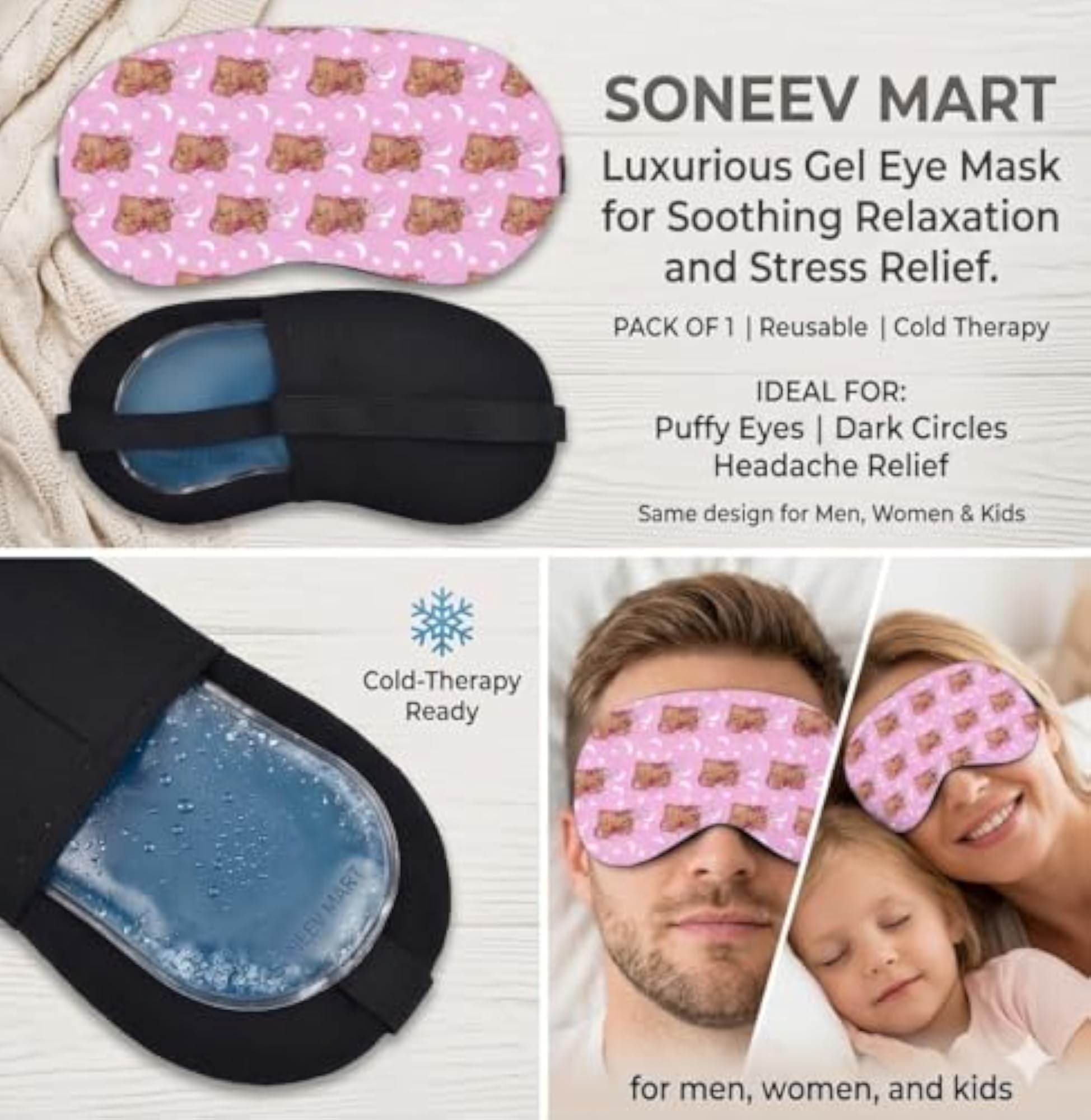 Reusable Gel Eye Compress Mask for Puffy Eyes