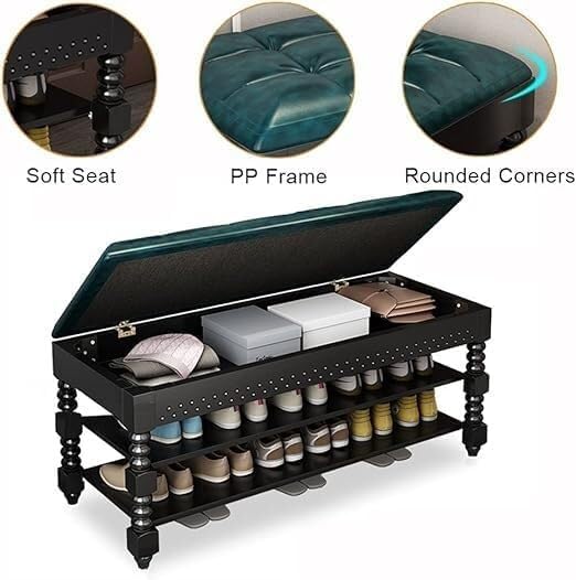 Banc de rangement pour entrée supportant une charge de 440 LB - 3