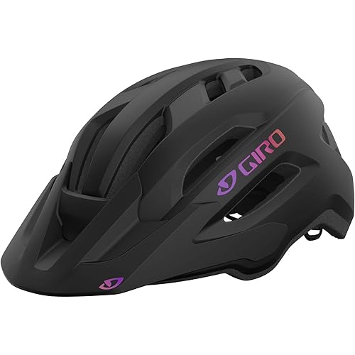 Giro Fixture II MIPS Mountain Bike Helmet for Men, Women, Kids, and Adults – Matte Black/Purple Gradient Logo, Universal Women (50-57 cm)