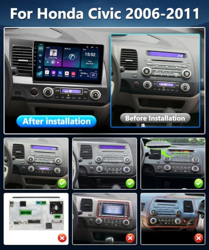 XGU 2G+64G Car Stereo for Honda Civic 2006 to 2011 Radio Apple CarPlay - image 2