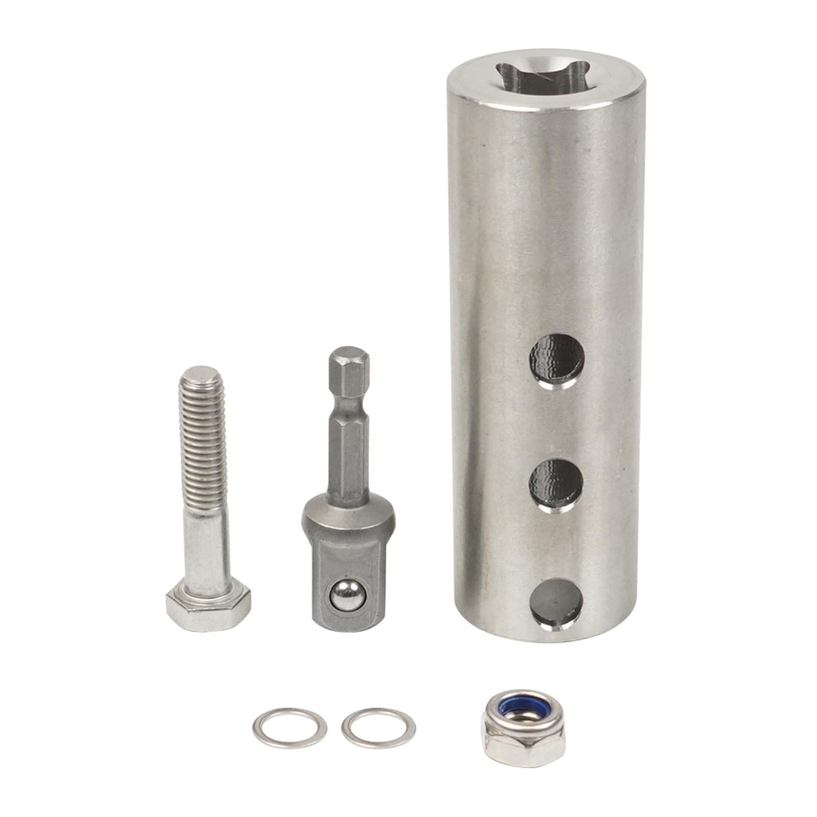 Efficient Stainless Steel Trailer Jacks Drill Adapter for Easy Operations on 1In Drive Shafts Power Tool Accessories Drill Adapter for Trailer Jacks