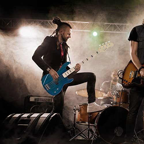 Glarry Gp Series Full Size Electric Bass Guitar 4 String Beginner Kit Canadian Maple Fingerboard With Cable, Strap, Bag And Accessories(Blue) #TOP6