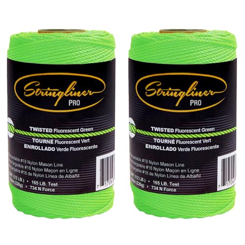 35415 Mason’s Line Replacement Rolls – 1/2 Lb. #18 Bobina de reemplazo de construcción trenzada FL Green 540' (Paquete de 2) miniatura 1